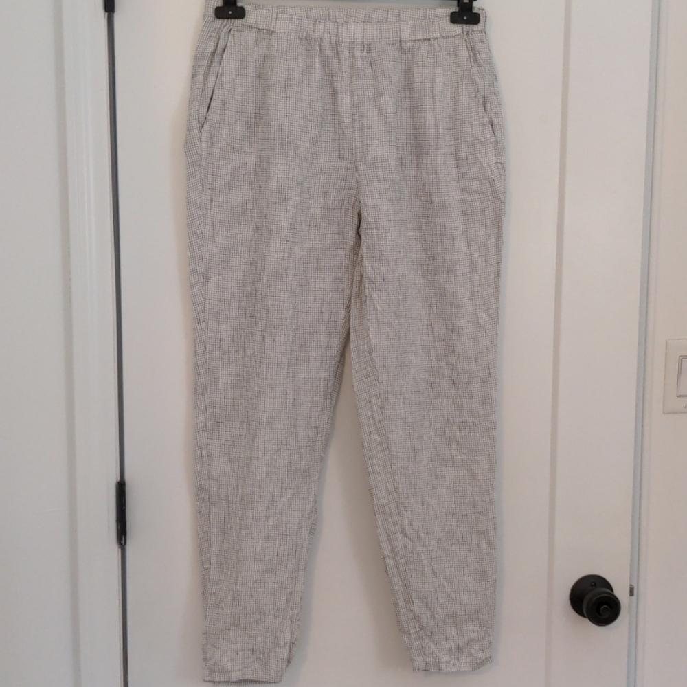 Eileen Fisher Slub Check pant
